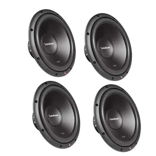 Rockford Fosgate R2D2-12 12" 500W 2-Ohm Car Audio Power Subwoofer Sub (4 Pack)