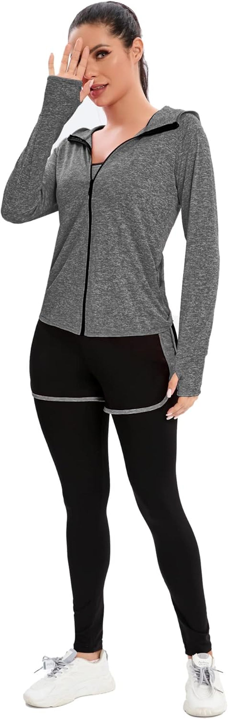 Women'S 5Pcs Sport Suits Fitness Yoga Running Athletic Tracksuits