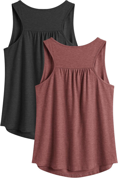 Workout Tank Tops for Women Racerback Loose Fit Yoga Top Sleeveless Gym Shirt Running Athletic Tanks Pack S-3XL - WORLD TIME VISITS