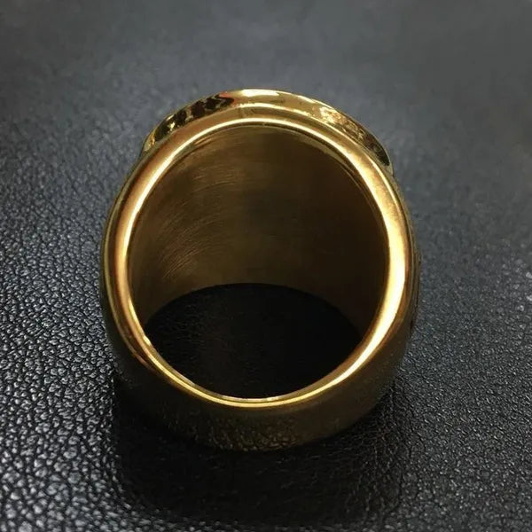 St. Benedict's Exorcism Cross Ring in Stainless Steel: A Fusion of Faith, Protection, and Style - An Exquisite Accessory for the Modern Spiritual Enthusiast