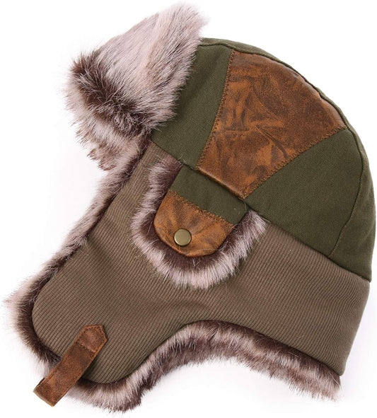 Large XL Trapper Trooper Hunting Warm Ear Flap Russian Ushanka Winter Ski Cold Weather Bomber Hats for Men