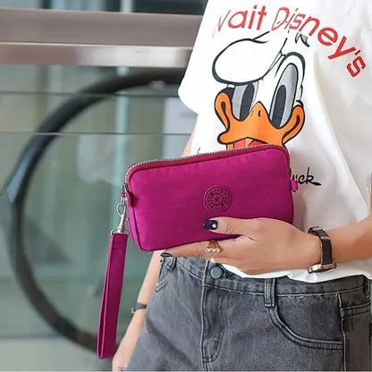 Fashion Women Wallet Credit Card Key Phone Holder Zipper Purses and Handbags Designer Wristlet Waterproof Nylon Clutch Bag Coin Purse - WORLD TIME VISITS