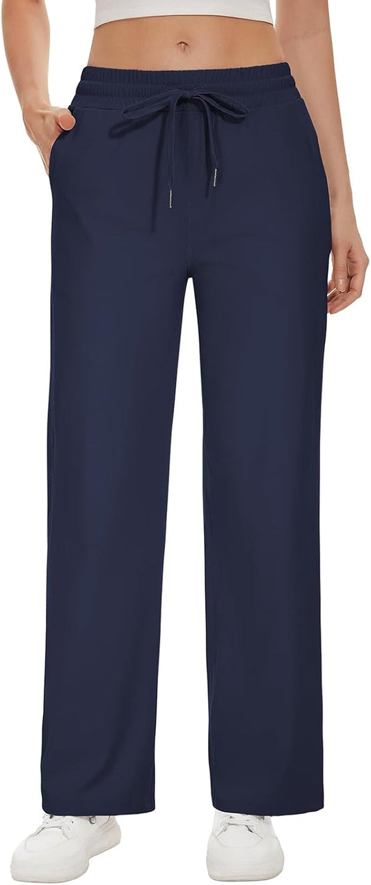 Women'S Straight Leg Sweatpants High Wasited Athletic Pants Workout Jogger Sweat Pants with Pockets- 29"/20" Inseam - WORLD TIME VISITS