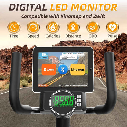 Recumbent Exercise Bike for Adults Seniors - Recumbent Bikes for Home with Magnetic Resistance, Bluetooth and App Connectivity, Pulse Sensor