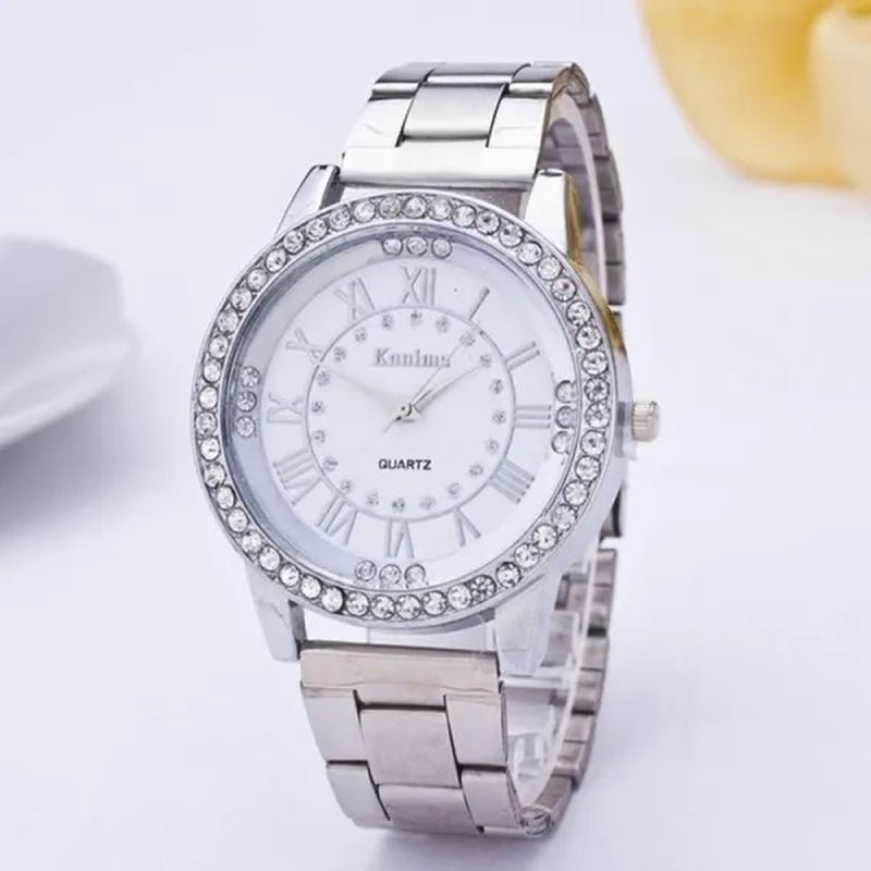 Luxury Brand Ladies Quartz Watches Women Full Diamond Rose Watch Gold Fashion Watch for Gift Clock Reloj Mujer Montre Femme