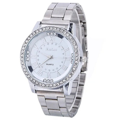 Luxury Brand Ladies Quartz Watches Women Full Diamond Rose Watch Gold Fashion Watch for Gift Clock Reloj Mujer Montre Femme - WORLD TIME VISITS